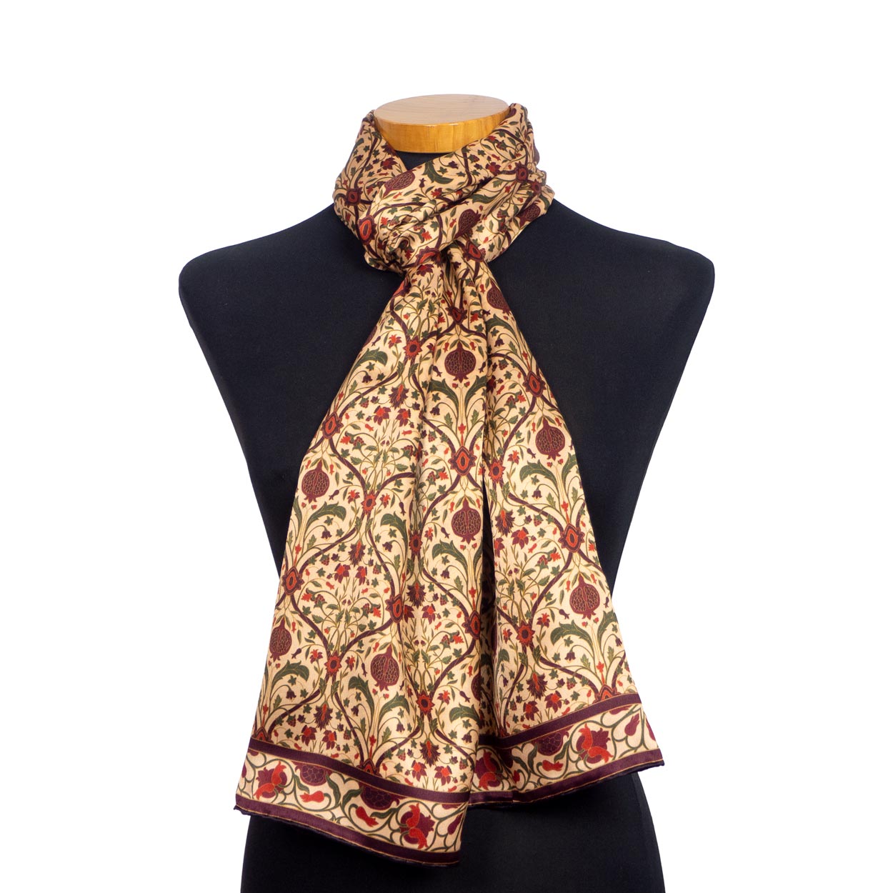 Large Brown Silk Scarf