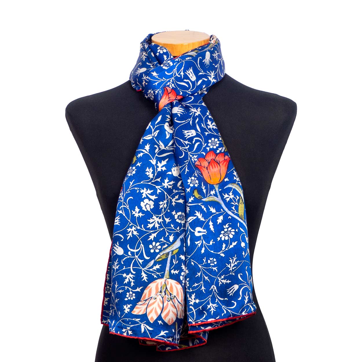 Blue floral scarf