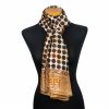 Brown silk scarf inspired by moorish mosaic tiles from the Alhambra Palace