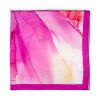 Pink square silk scarf for women's